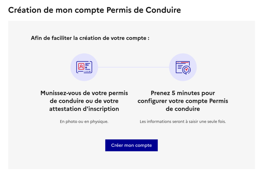 Formulaire de création de compte candidat : nom, NEPH et adresse e-mail